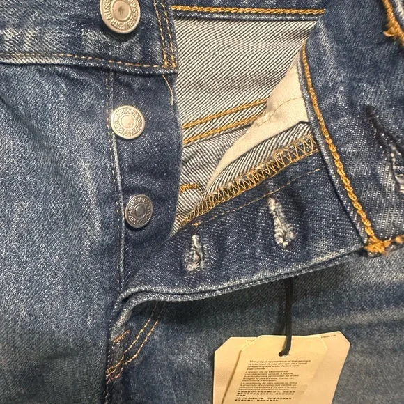 Levi's Distressed Blue Jean Shorts - Picture 5 of 6